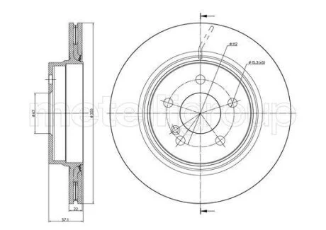 Диск гальмівний Metelli 23-1027C