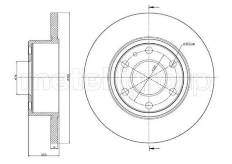 Диск гальмівний Metelli 23-1038C