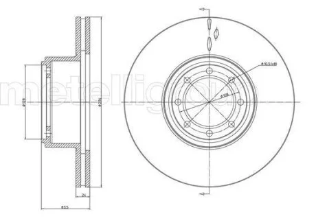 Диск гальмівний Metelli 23-1040C