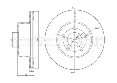 Диск гальмівний Metelli 23-1051C