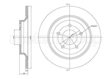 Диск гальмівний Metelli 23-1081C