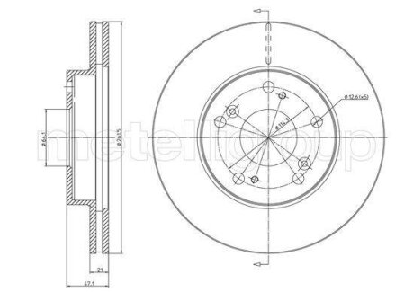 Диск тормозной Metelli 23-1082C