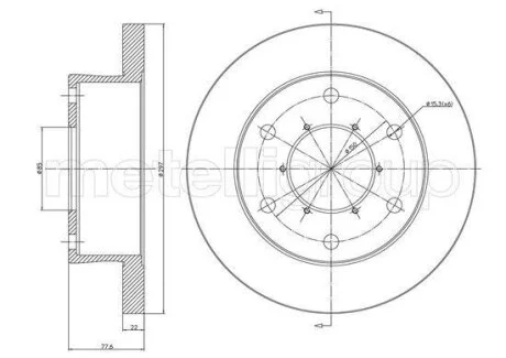 Диск гальмівний Metelli 23-1088C