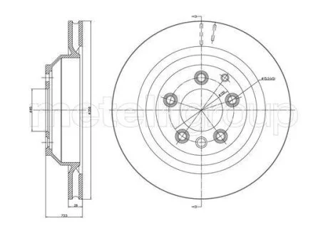 Диск тормозной Metelli 23-1090C
