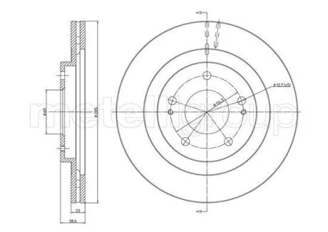 Тормозной диск Metelli 23-1099