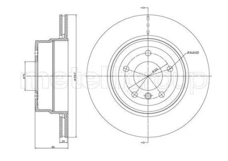 Диск тормозной Metelli 23-1115C