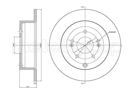 Гальмівний диск Metelli 23-1143C