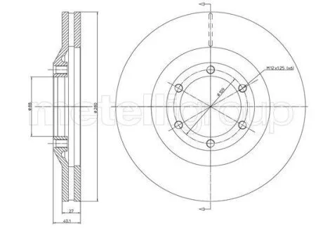Гальмівний диск Metelli 23-1200C