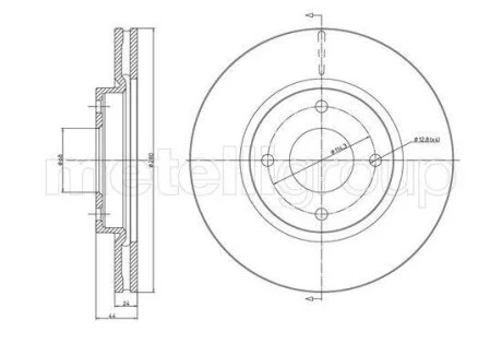 Тормозной диск Metelli 23-1259C