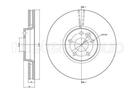 Тормозной диск Metelli 23-1272C