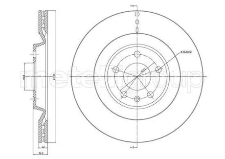 Гальмівний диск Metelli 23-1315C