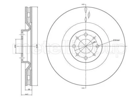 Диск гальмівний Metelli 23-1319C
