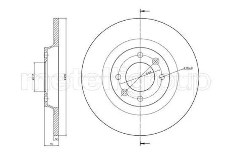 Диск гальмівний Metelli 23-1393C