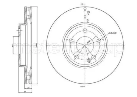 Гальмівний диск Metelli 23-1439C