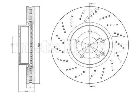 Гальмівний диск Metelli 23-1459FC