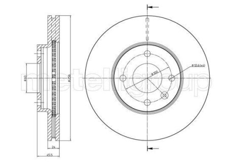 Диск тормозной Metelli 23-1465C
