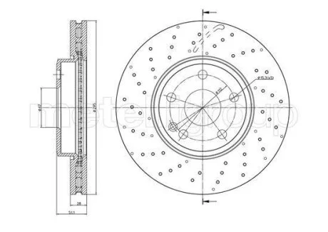 Диск гальмівний Metelli 23-1489FC