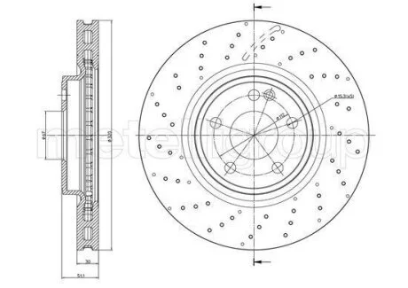 Гальмівний диск Metelli 23-1513FC