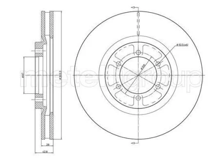 Гальмівний диск Metelli 23-1537C