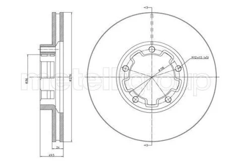 Гальмівний диск Metelli 23-1557