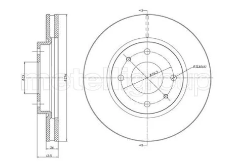 Гальмівний диск Metelli 23-1579C