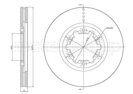 Гальмівний диск Metelli 23-1675C
