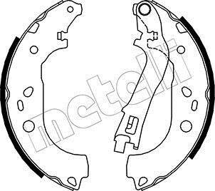 Тормозные колодки задние (барабанные) (228x40) Fiat Doblo Idea Opel 01- Metelli 53-0088