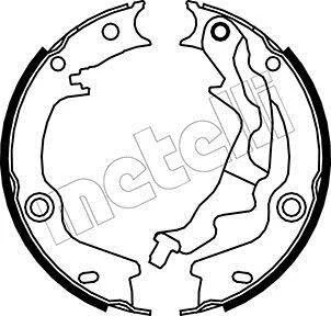 Комплект гальмівних колодок, стоянкове гальмо Metelli 53-0187