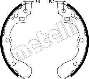 Комплект гальмівних колодок Metelli 53-0220