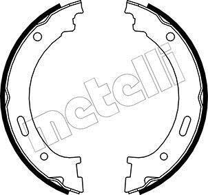 Комплект гальмівних колодок, стоянкове гальмо Metelli 53-0361