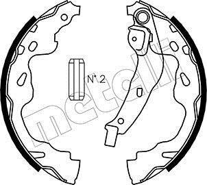 Колодки барабанные Suzuki Splash, Swift, Toyota Aygo, Yaris, Citroen C1, Peugeot 107, Metelli 53-0438