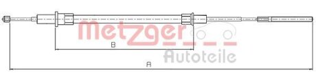 Трос ручного гальма METZGER 10.4153