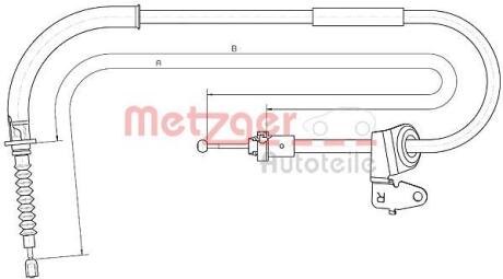 Трос ручного гальма METZGER 10.4302