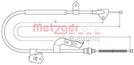 Трос ручного гальма METZGER 10.4510