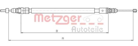 Тросовий привод, стоянкове гальмо METZGER 10.4663