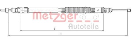 Тросовий привод, стоянкове гальмо METZGER 10.4664