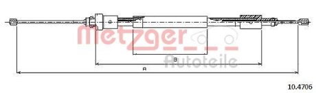 Тросовий привод, стоянкове гальмо METZGER 10.4706