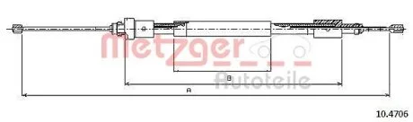 Трос ручного гальма METZGER 10.4706