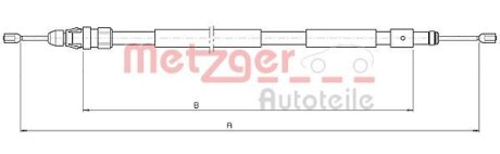 Тросовий привод, стоянкове гальмо METZGER 10.4708