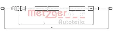Тросовий привод, стоянкове гальмо METZGER 10.4708