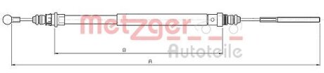 Тросовий привод, стоянкове гальмо METZGER 10.4722