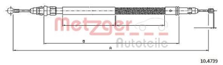 Трос ручного гальма METZGER 10.4739