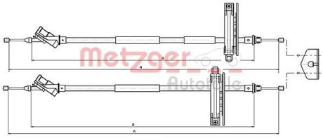 Тросовий привод, стоянкове гальмо METZGER 10.5361