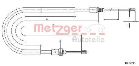 Тросовий привод, стоянкове гальмо METZGER 10.6035