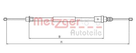 Трос ручного гальма METZGER 10.6215