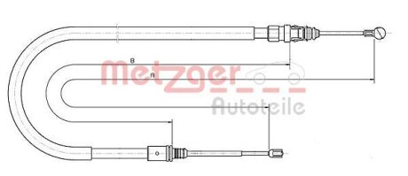 Тросовий привод, стоянкове гальмо METZGER 10.6224