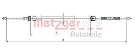 Трос ручного гальма METZGER 10.6541