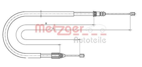 Тросовий привод, стоянкове гальмо METZGER 10.6699