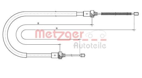 Трос ручного гальма METZGER 10.6892