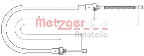 Трос ручного гальма METZGER 10.6894